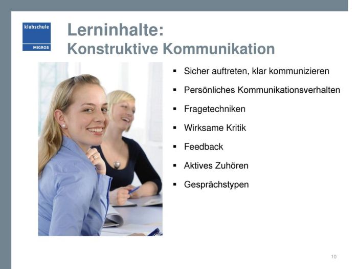 Konstruktives Lob und Kommunikation