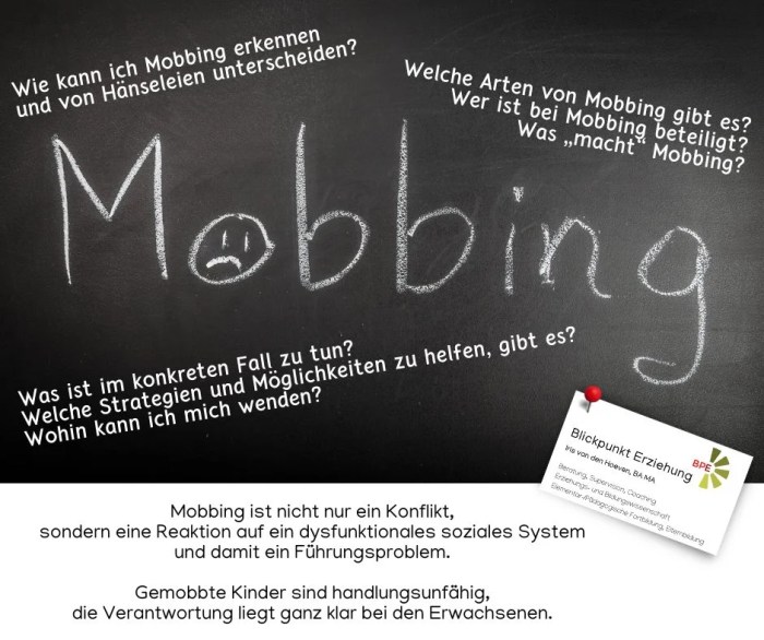 Positive Erziehung bei Mobbing