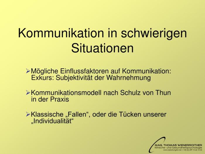 Offene Kommunikation in schwierigen Situationen